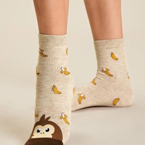 5 Pair Rabbit & Rat Pattern Socks (Multicolor)